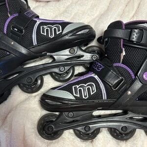 Black and Purple Rollerblades